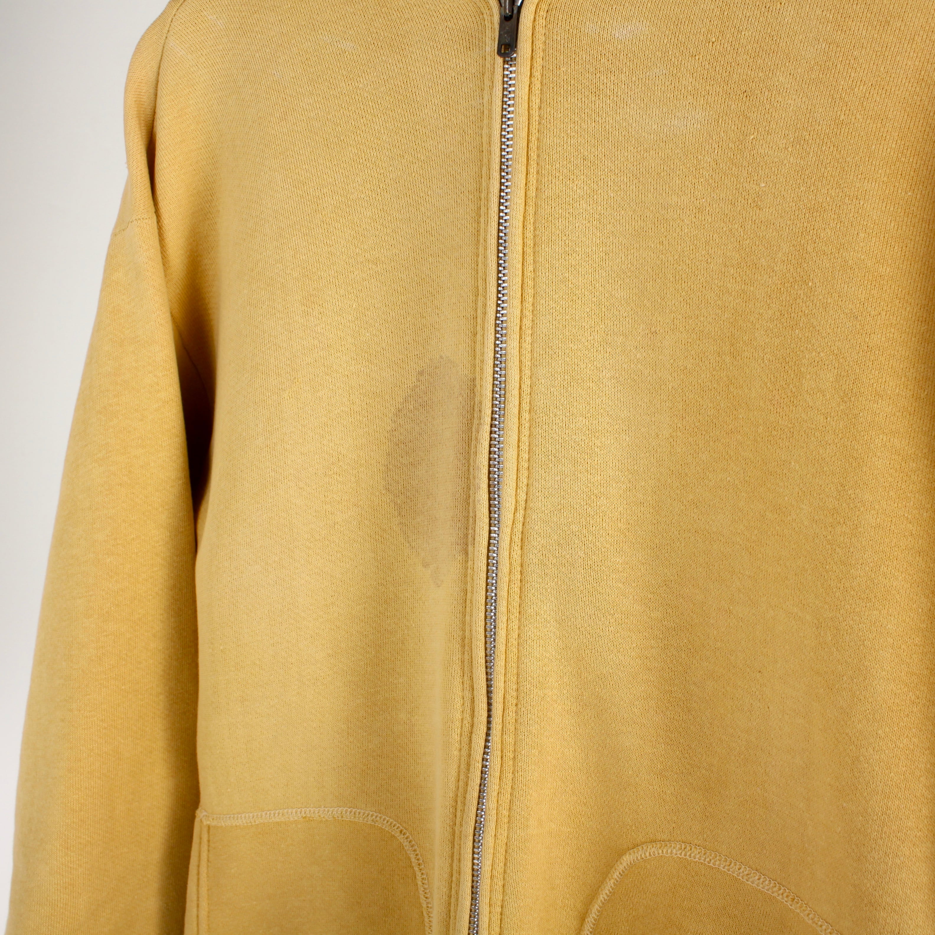 0459. 1960's zipup sweat hoodie mustard 60s 60年代 ヴィンテージ ...