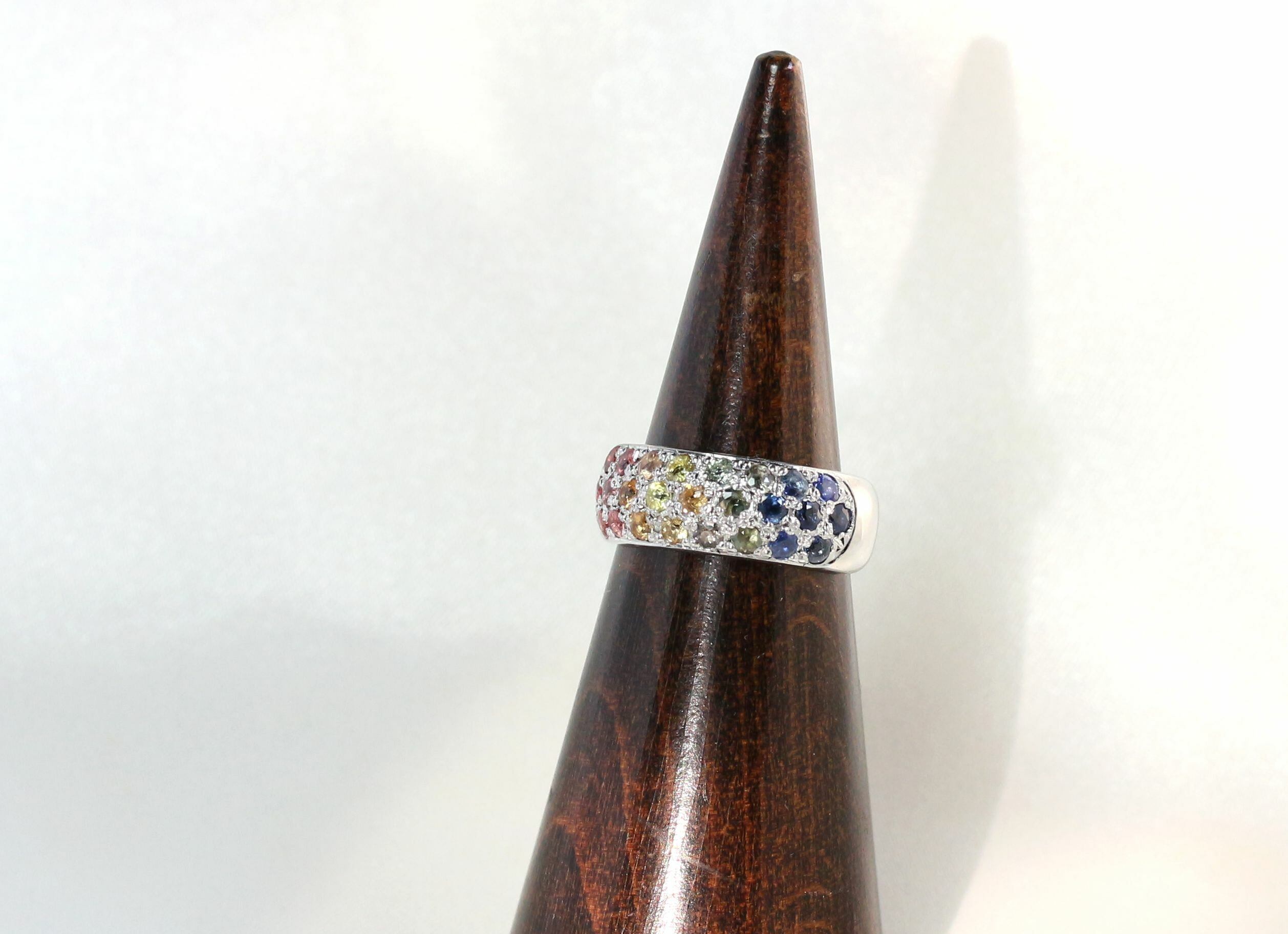 マルチカラーサファイア グラデーションリング | Atelier Ozaki