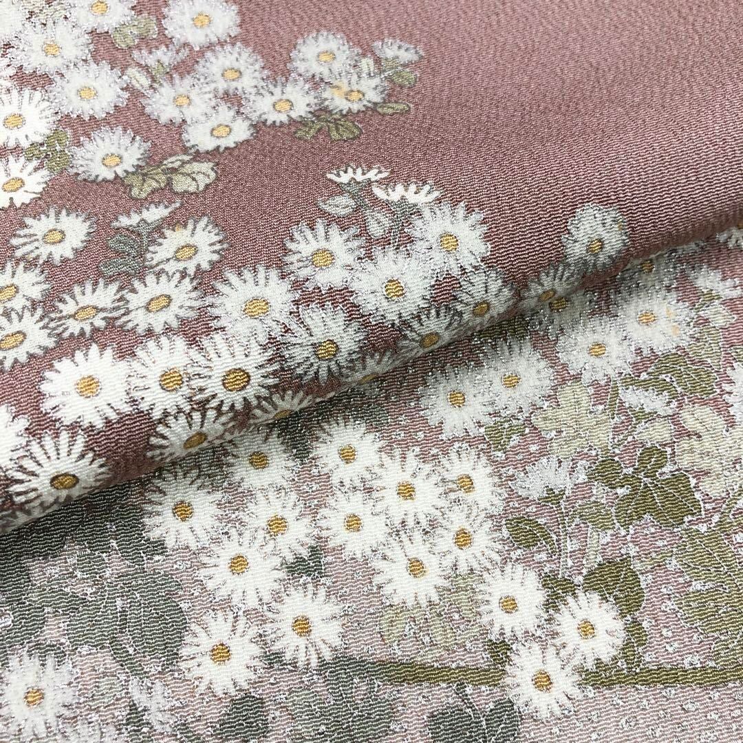 色留袖 松尾光琳 光琳ちりめん 皇室献上絹 美しい菊の花 浪花鼠色 K 