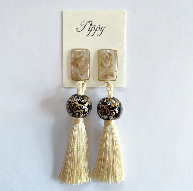 marble tassel pierce / earring