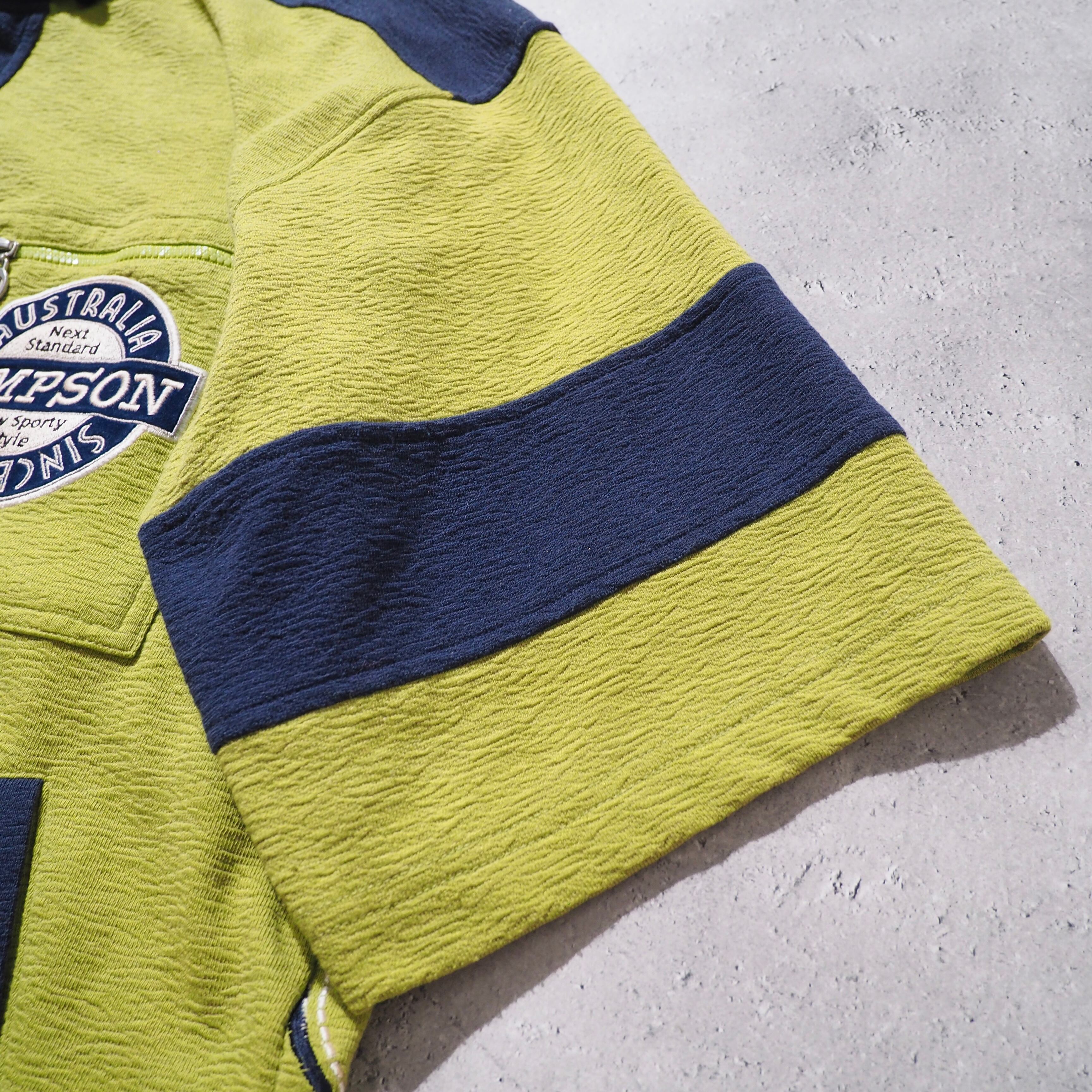 1990s " Simpson " Dog Face Embroidery vintage loose Full zip Parker
