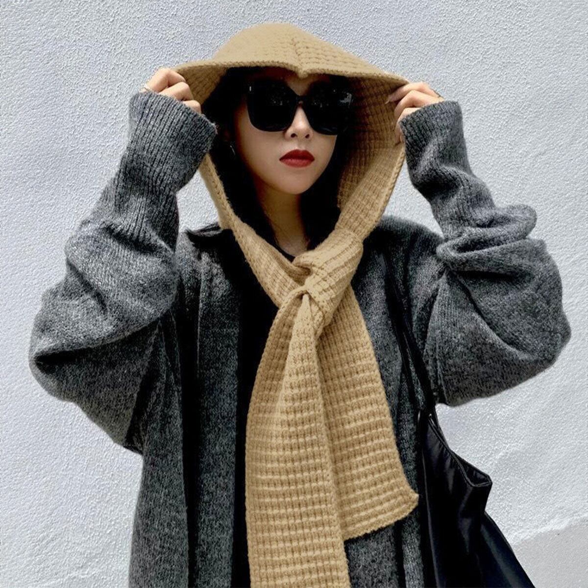 フード付き ニット マフラー バラクラバ レディース 秋冬 韓国 防寒 防風 保温 おしゃれ 大人 かわいい きれいめ ショール 小顔 暖かい 大人可愛い 大人女子