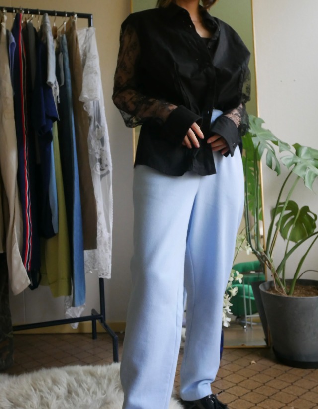 90s-00s VINTAGE "CLASSIC ELEMENTS" Light Blue Sweat Pants S