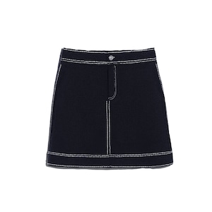 BARRIE　DENIM CASHMERE COTTON SKIRT　NAVY