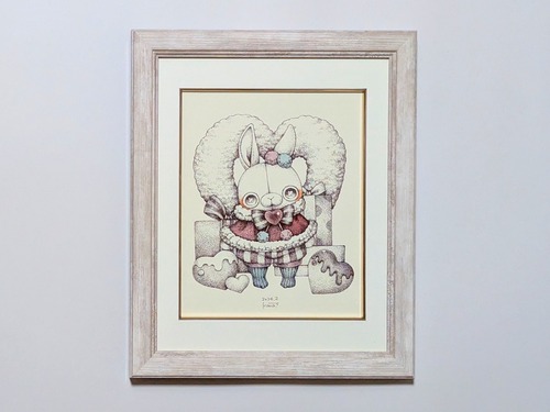 ハートをお届け・点描画