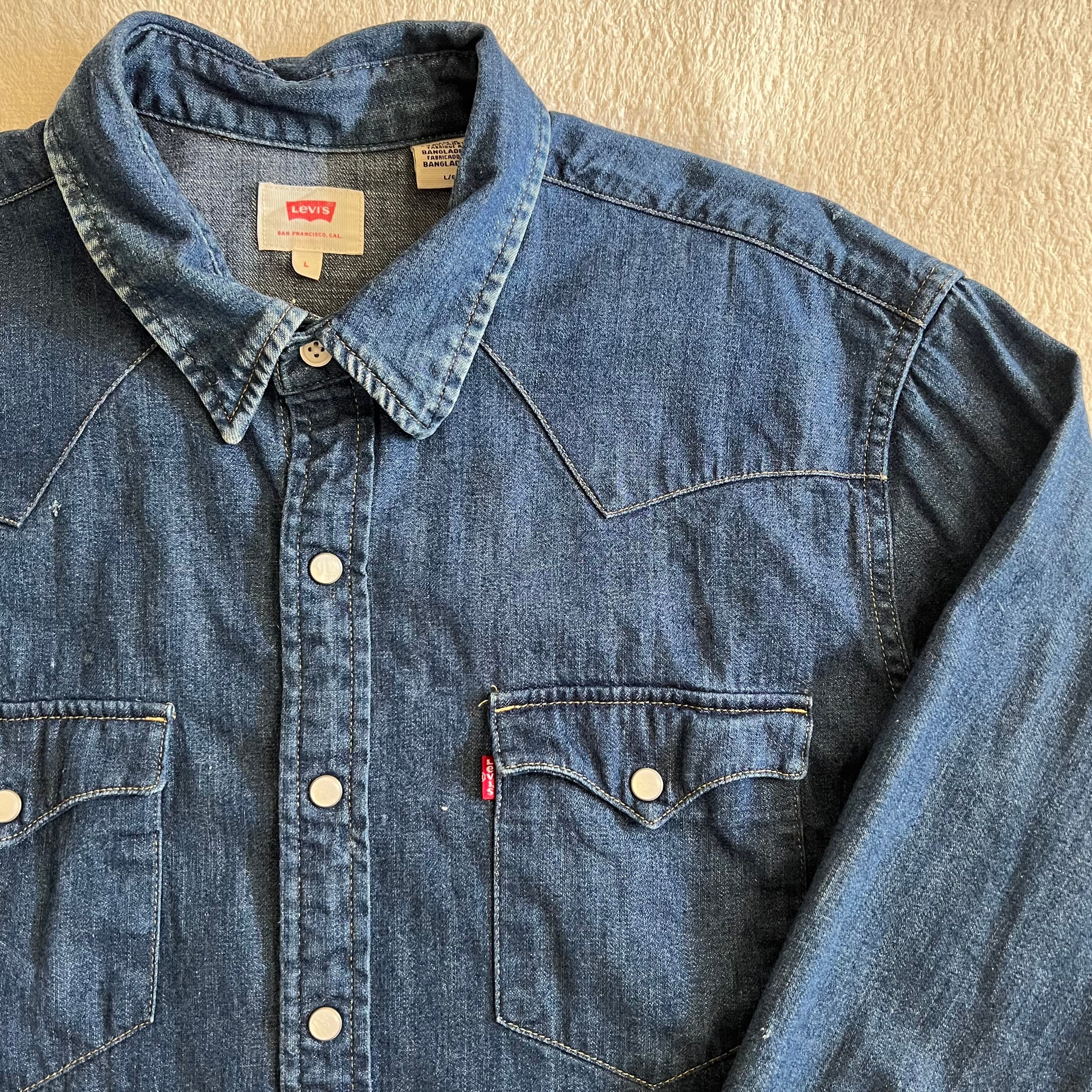 Levis デニムシャツ リーバイス ウエスタンシャツ L | 古着屋 RAF