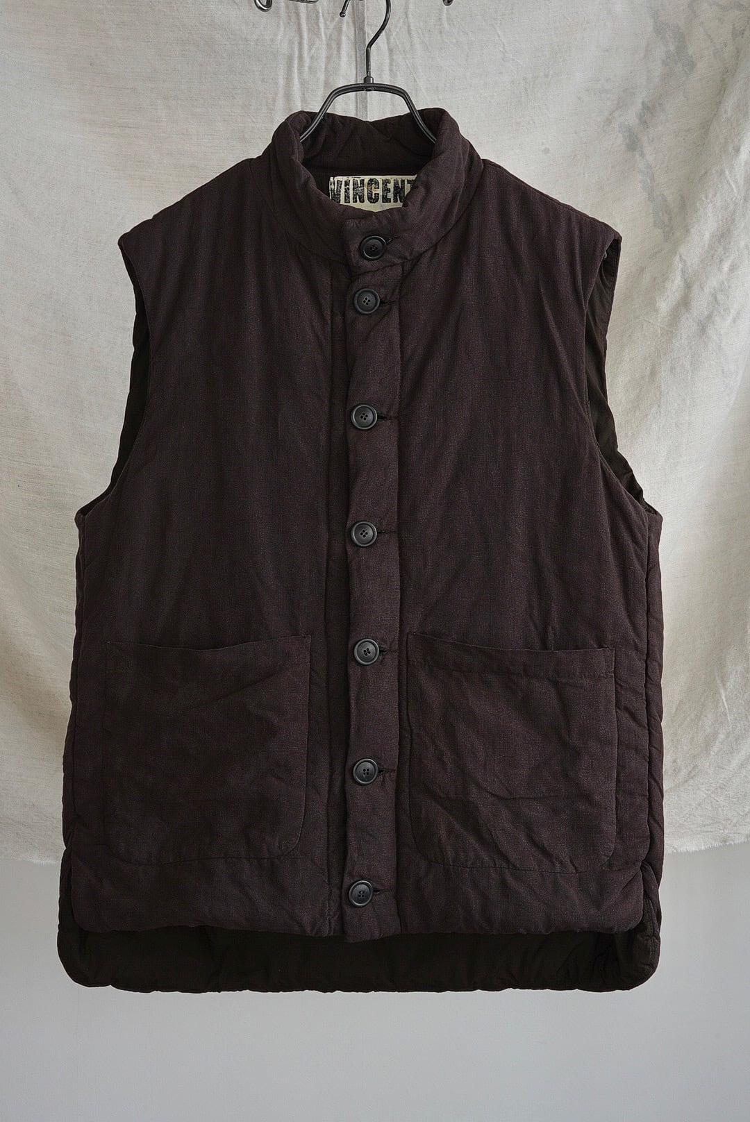 VINCENT JALBERT - QUILTED VEST VINTAGE LINEN