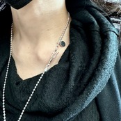 SPIKE:SPADE BALL CHAIN NECKLACE / スパイクスペード ボールチェーンネックレス