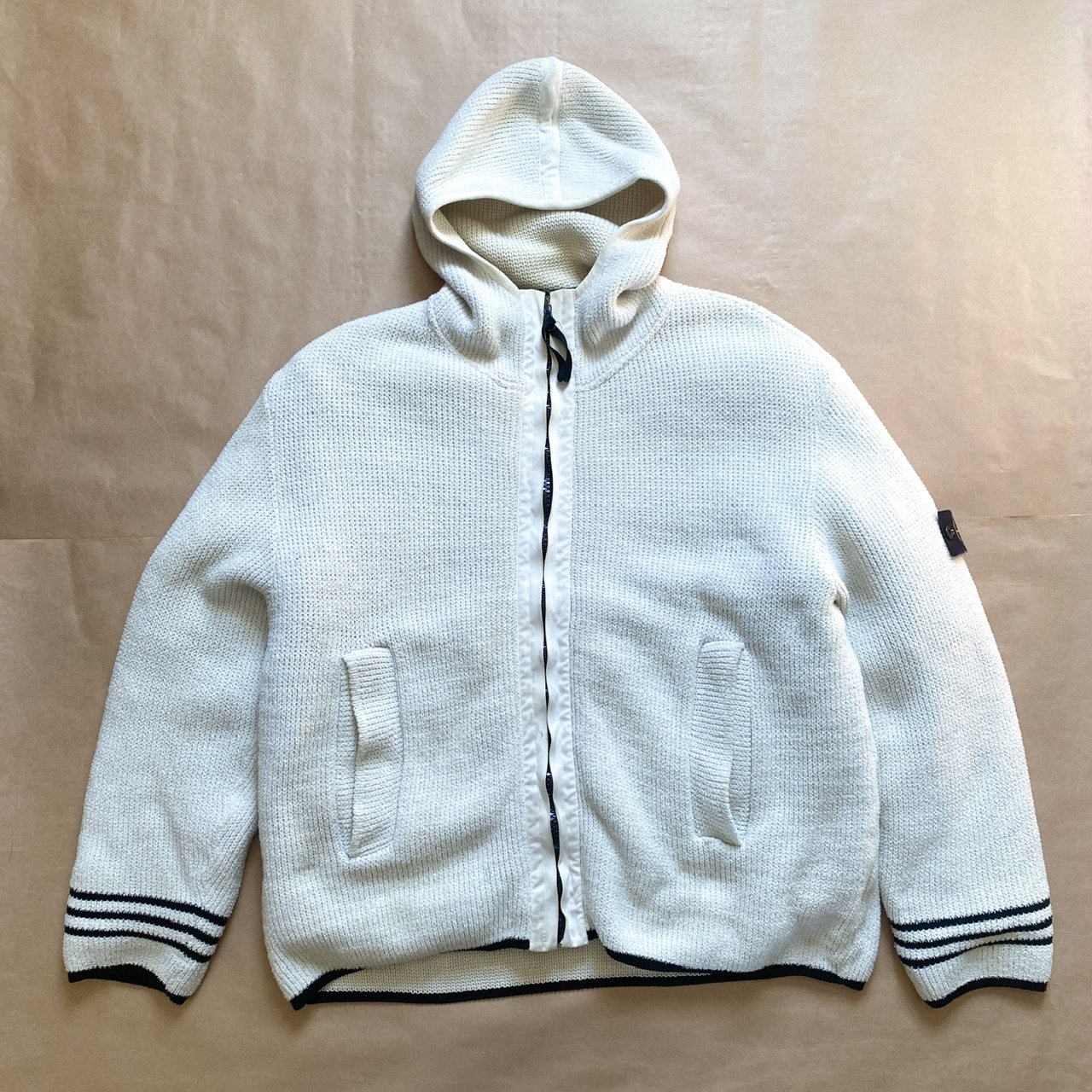 1999AW STONE ISLAND Presidents Knitted Dual Layer Hoodie Jacket