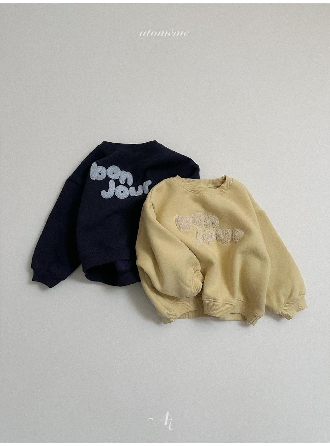 〖取寄〗韓国子供服 / 26winter / atomeme / ボンジュールトレーナー / キッズ *S~XL*