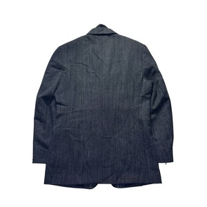 VERSACE leather switching riders tailored jacket