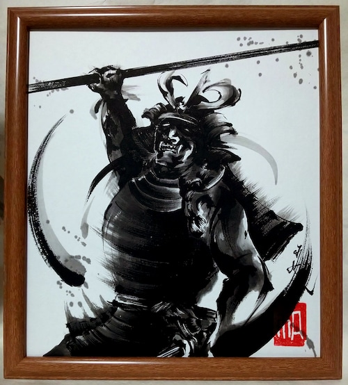 墨絵。侍２