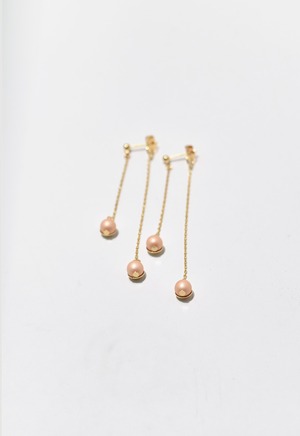 Acorn pearl pierce Apricot