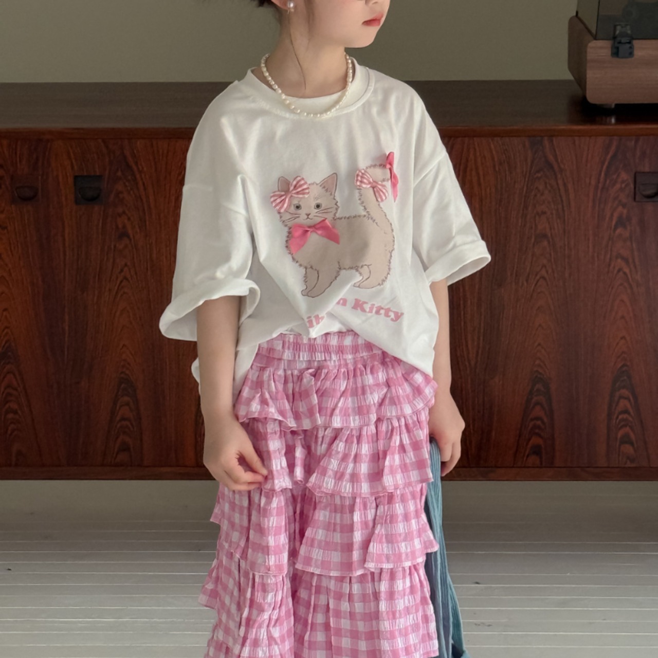 夏姫系ピンク段重ねスカート