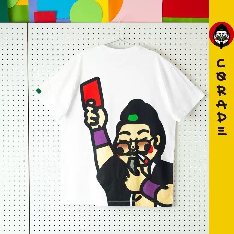 【予約販売商品】SorsorTシャツ　coradeレッドカードを出す番頭さんTシャツ　メンズ・レディース・ユニセックス