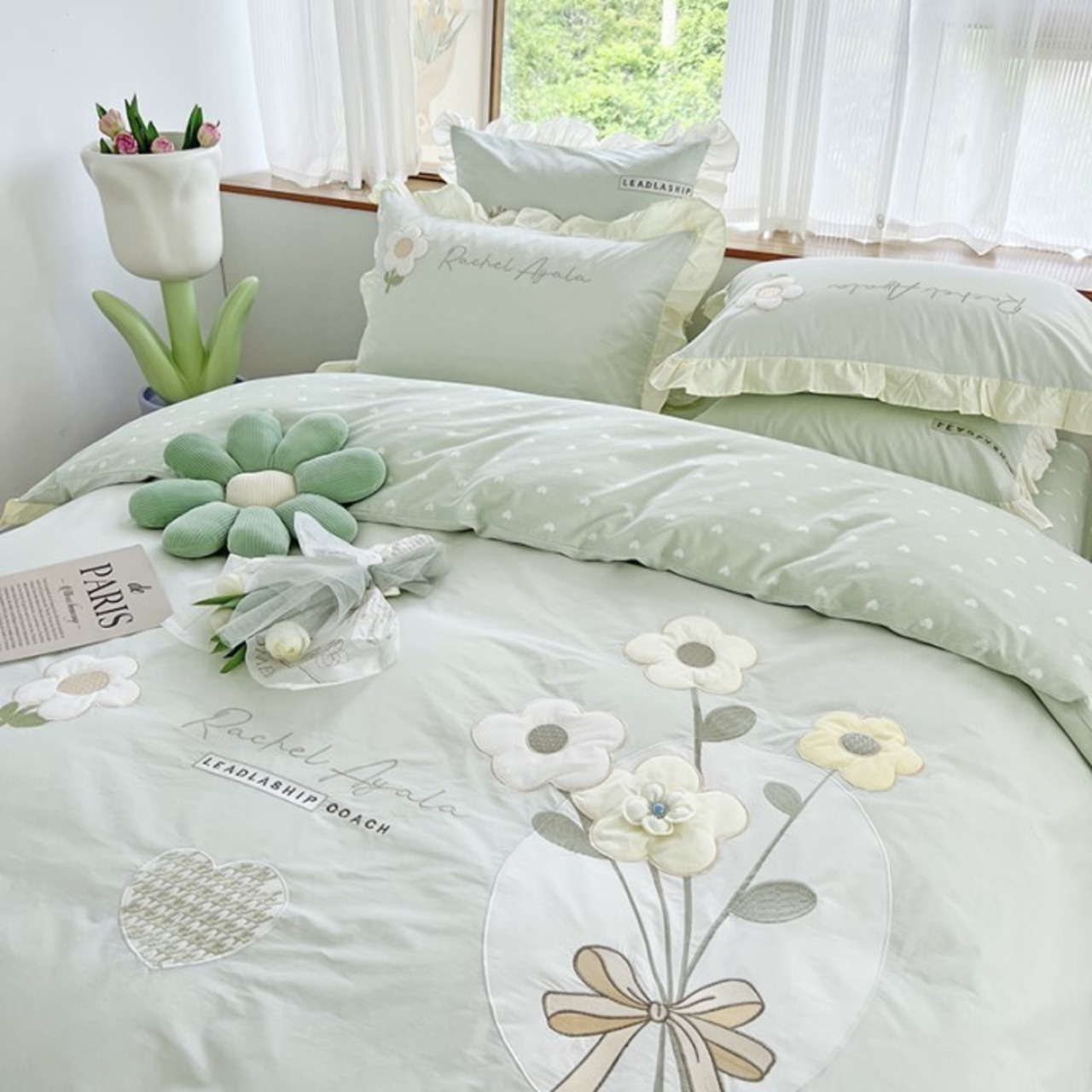 上掛け布団 キルトカバーレット 持ち帰る 3点セット 花柄 フラワー  