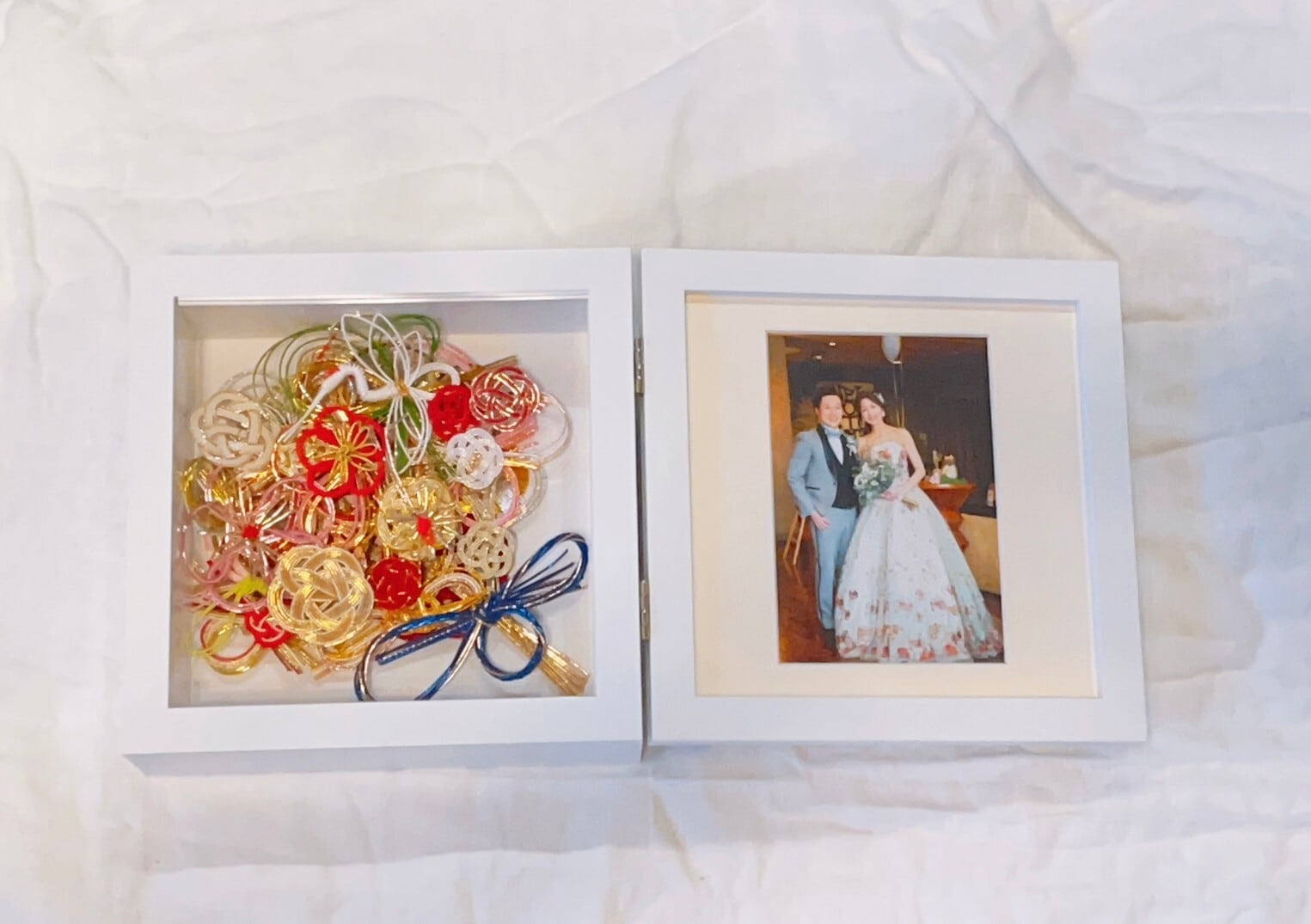 BOXフォトフレーム 】 結婚記念品・ご祝儀リメイク | はぴ×はぴ
