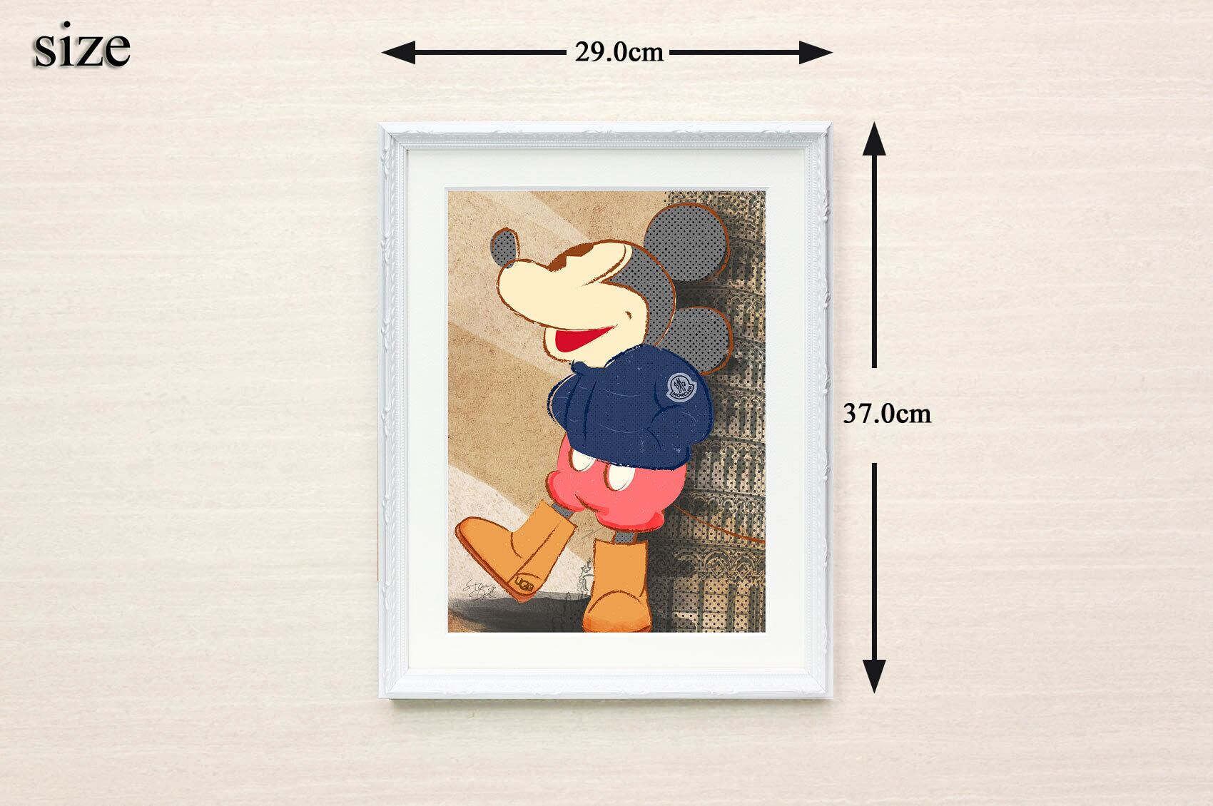 独特の素材 ディズニー ブランドオマージュアート スターデザイン ミッキーマウス モンクレール Ugg ポスター インテリア 絵画 インテリア小物 置物 Www Allroadsat Com