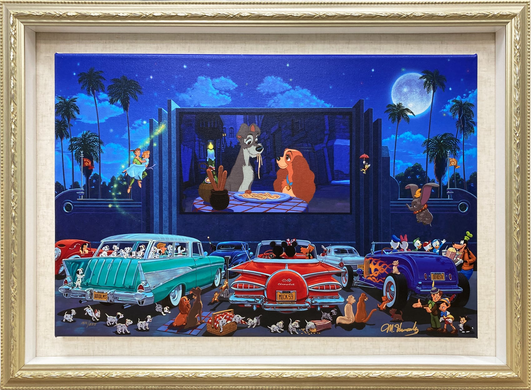わんわん物語 アート画 ディズニー 絵画