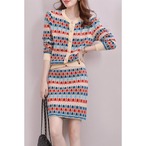 レトロプロニットスーツ　カーディガンスカート2点セットCST0002