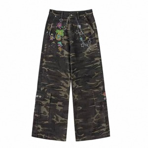 [BETWEENAND] Retro Camouflage Workwear Pants