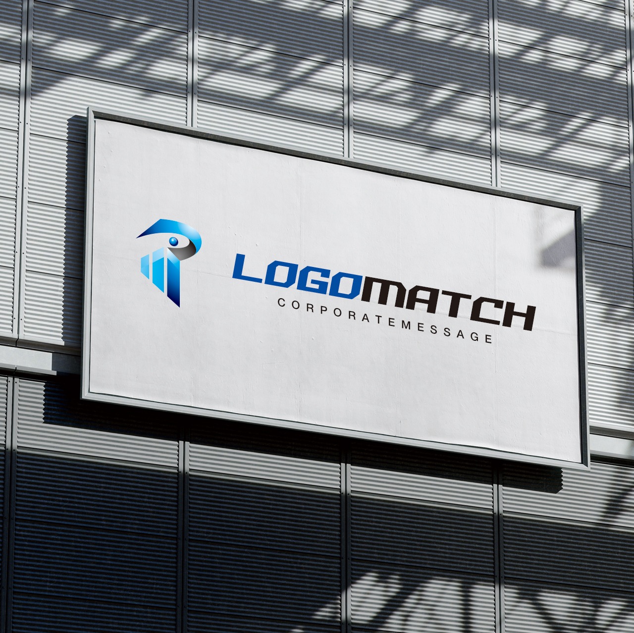 未来へ上昇するビルPのロゴ