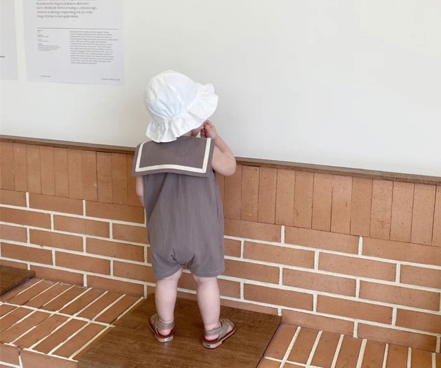 セーラー襟サマーロンパース