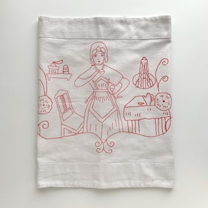 Hand Embroidered Tapestry / Tea time