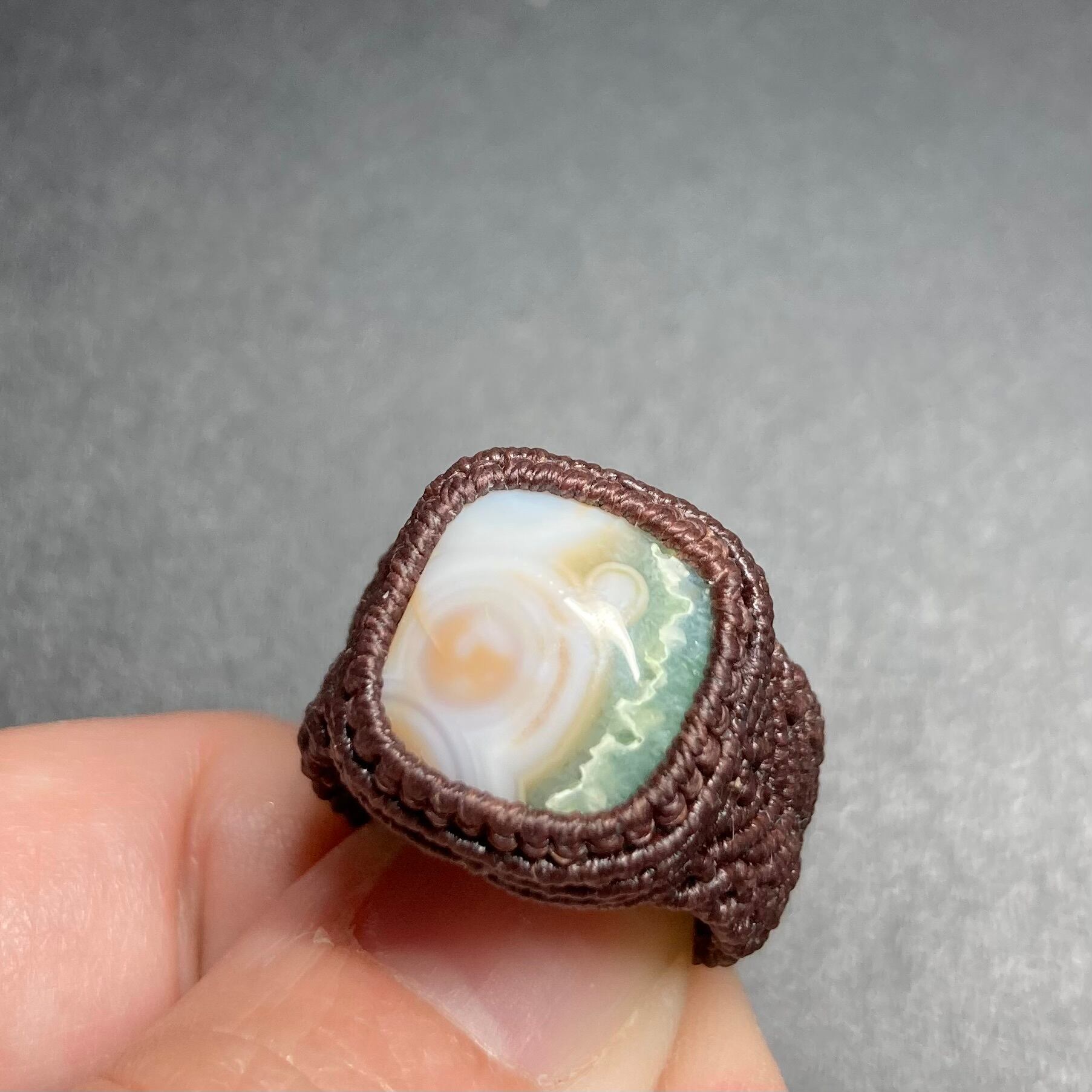 マクラメリング｢birthstone｣カイヤナイトL | canari