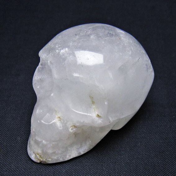 水晶 ドクロ スカル 置物 一点物 145-1810