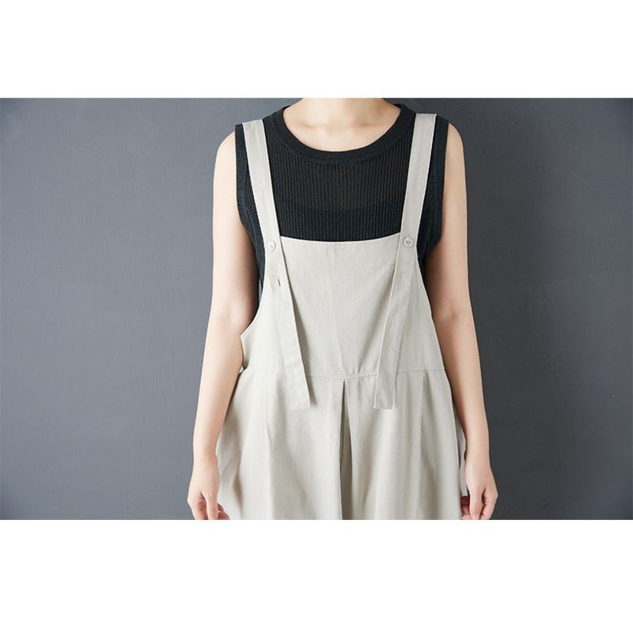 サスペンダー付き ワイド デザインパンツ  00391