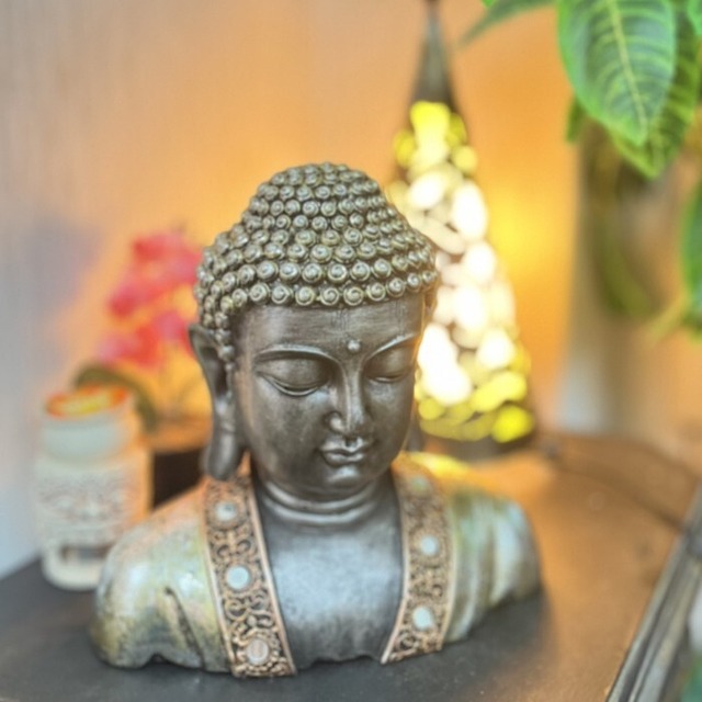 大仏 胸像 和室 床の間 玄関 仏教 仏像 開運 癒し 安らぎ インテリア 置物 オブジェ AS24001