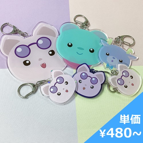 アクリルキーホルダー 50ｃｍ²以下 100個【3営業日】