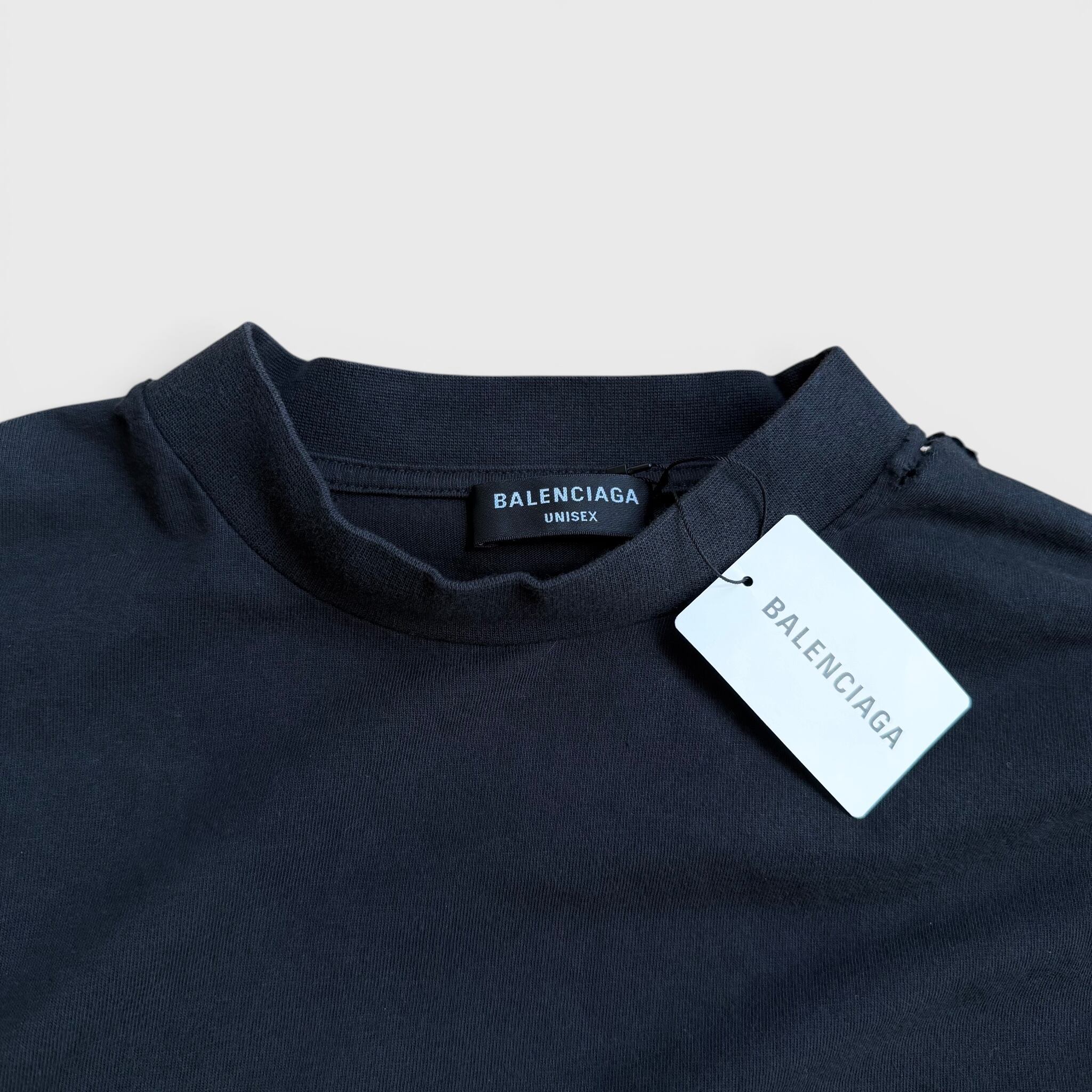 BALENCIAGA メタル オーバーサイズ ロングスリーブ Tシャツ ブラック 4
