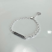 GODSIZE® I.D. TAG with #2 CHAIN BRACELET with CIRCLE / ゴッドサイズ® I.D.タグ#2チェーンブレスレットウィズサークル