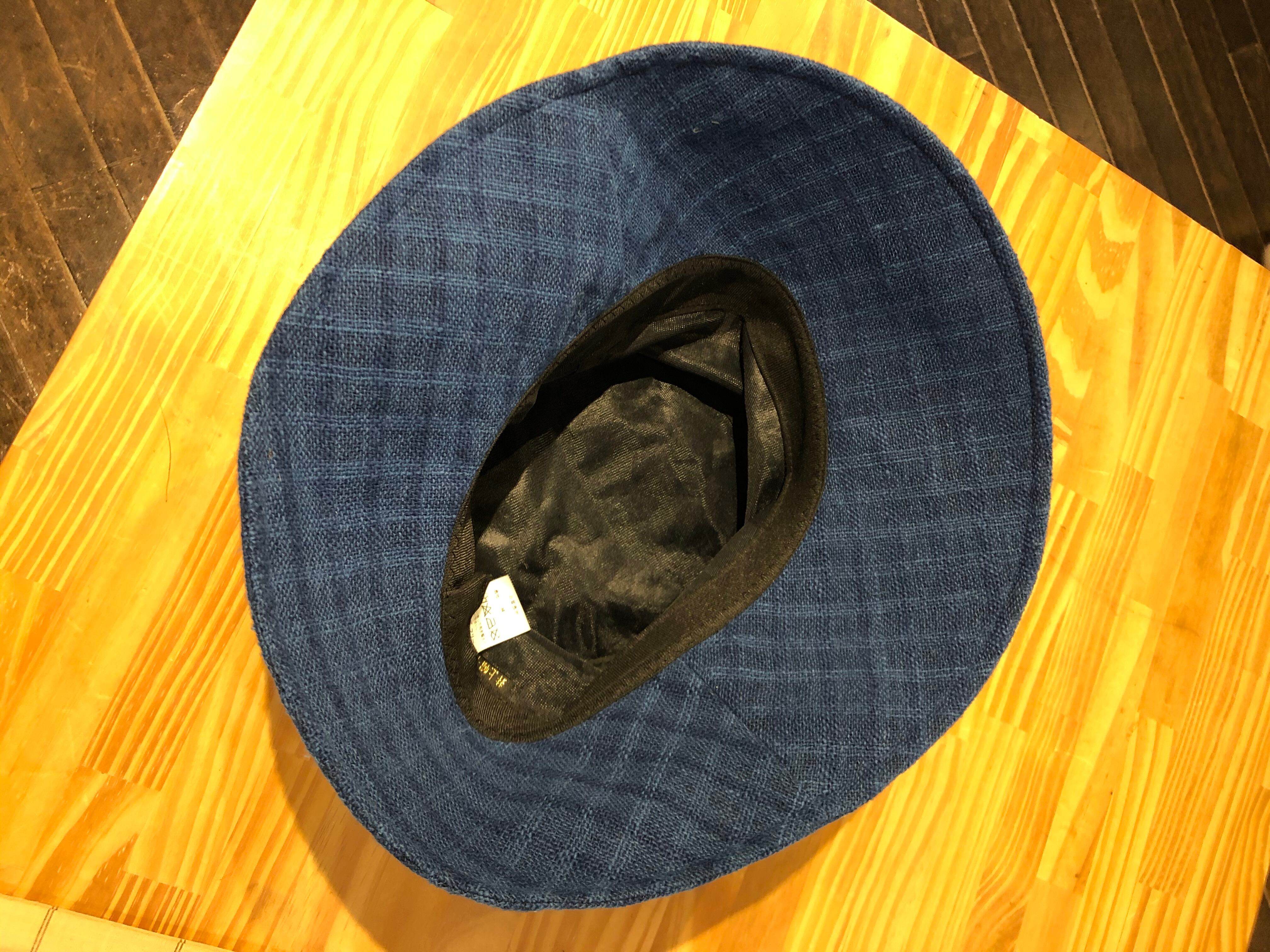 本藍染 レディース 手織り帽子 フリーサイズ 一点限り！ | 糸の心