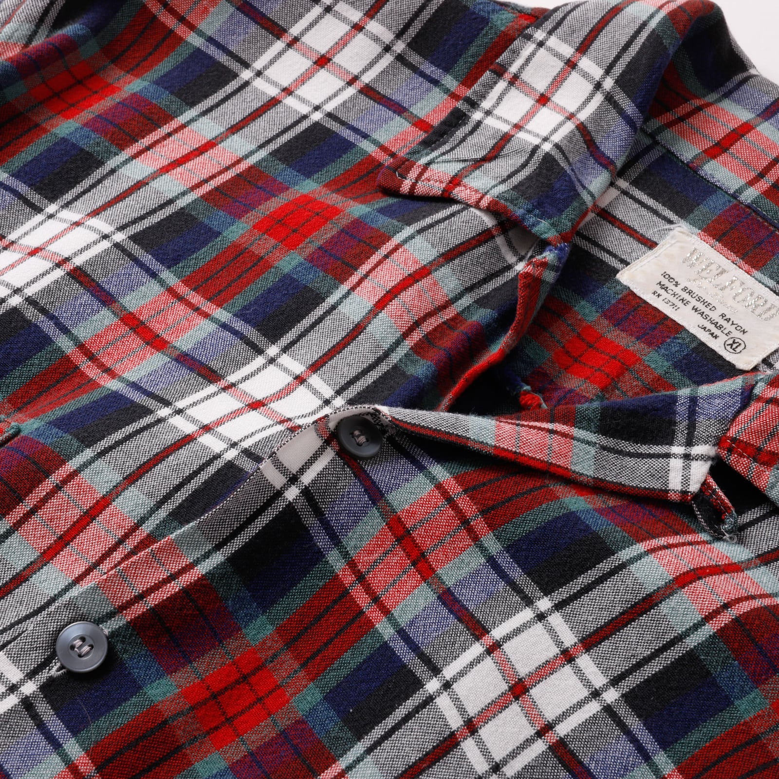 極美品】60s special Vintage rayon open collar check shirt mint