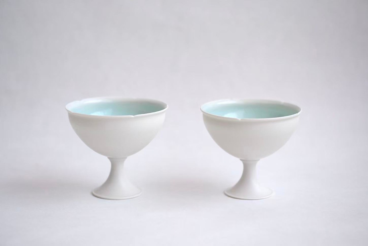 村田匠也 Takuya Murata - 青白磁高杯 cups