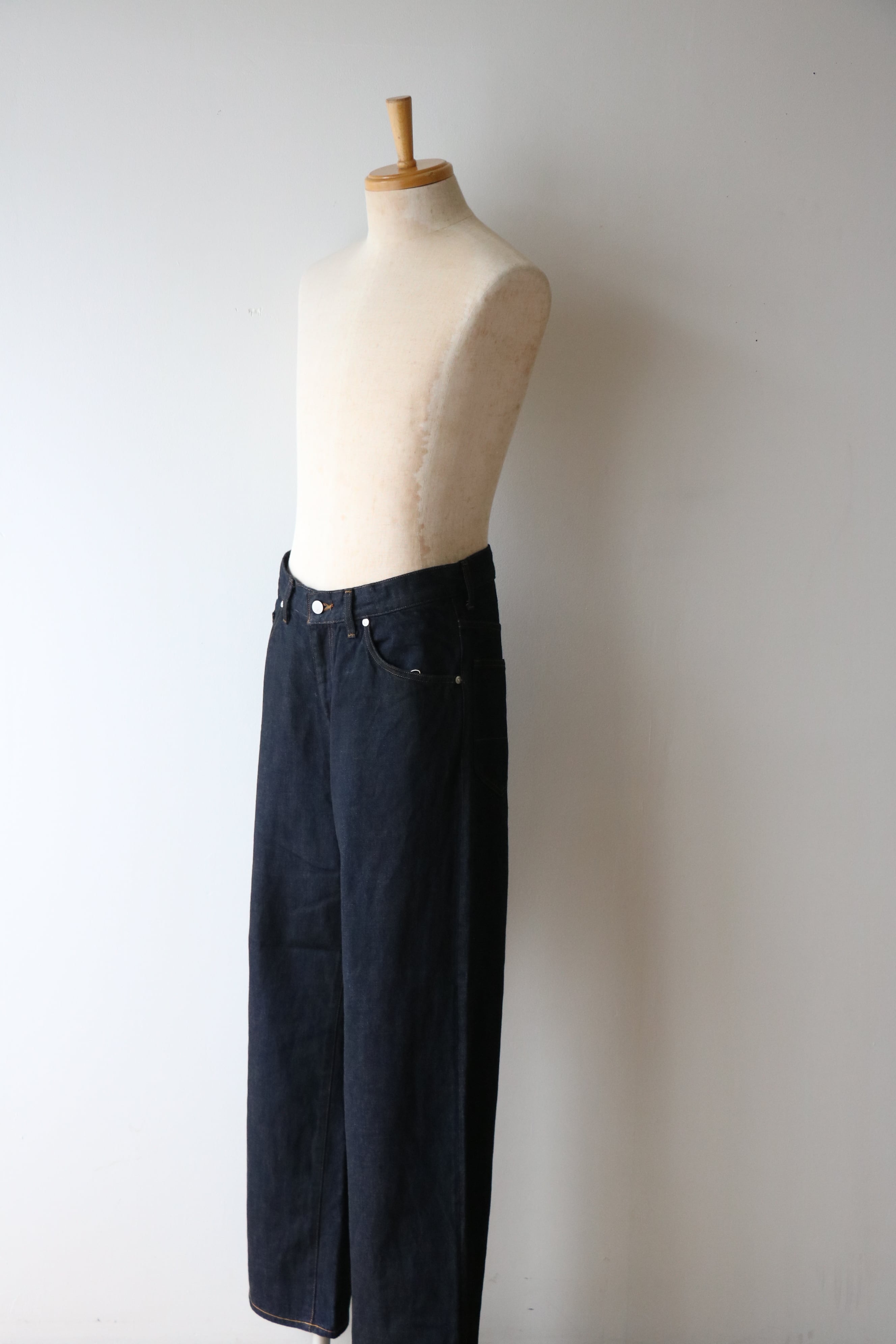 Ancellm -#08 SELVEDGE MIDDLE STRAIGHT 5P DENIM PANTS OW- / ANC-#08