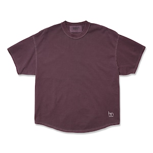 HOMBRE NINO : PIGMENT DYED S/S TEE HN0241-CT0003 C/# BURGUNDY SIZE L