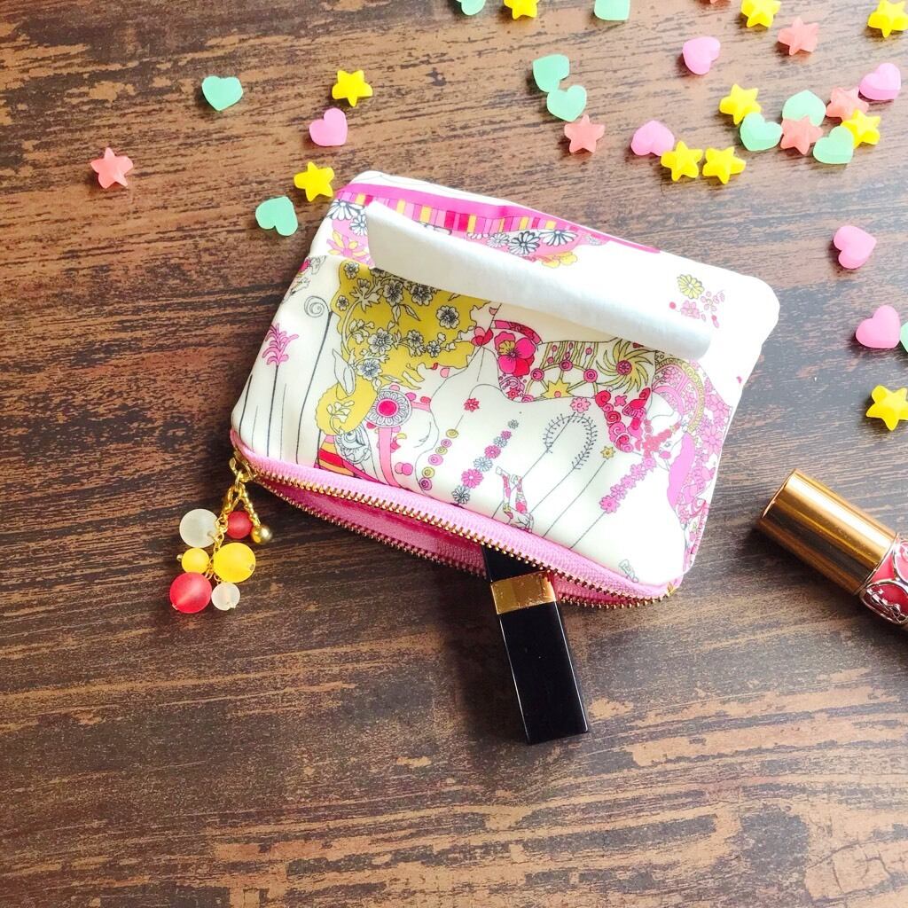 ☆リバティプリント(マットラミネート加工)☆ポーチ付きポケット
