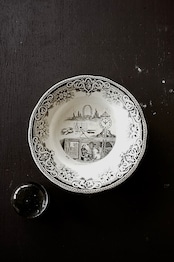 1860s Creil et Montereau Lebeuf Milliet et Cie 不可解ユートピア 謎のプレートa クレイユモントロー Rébus