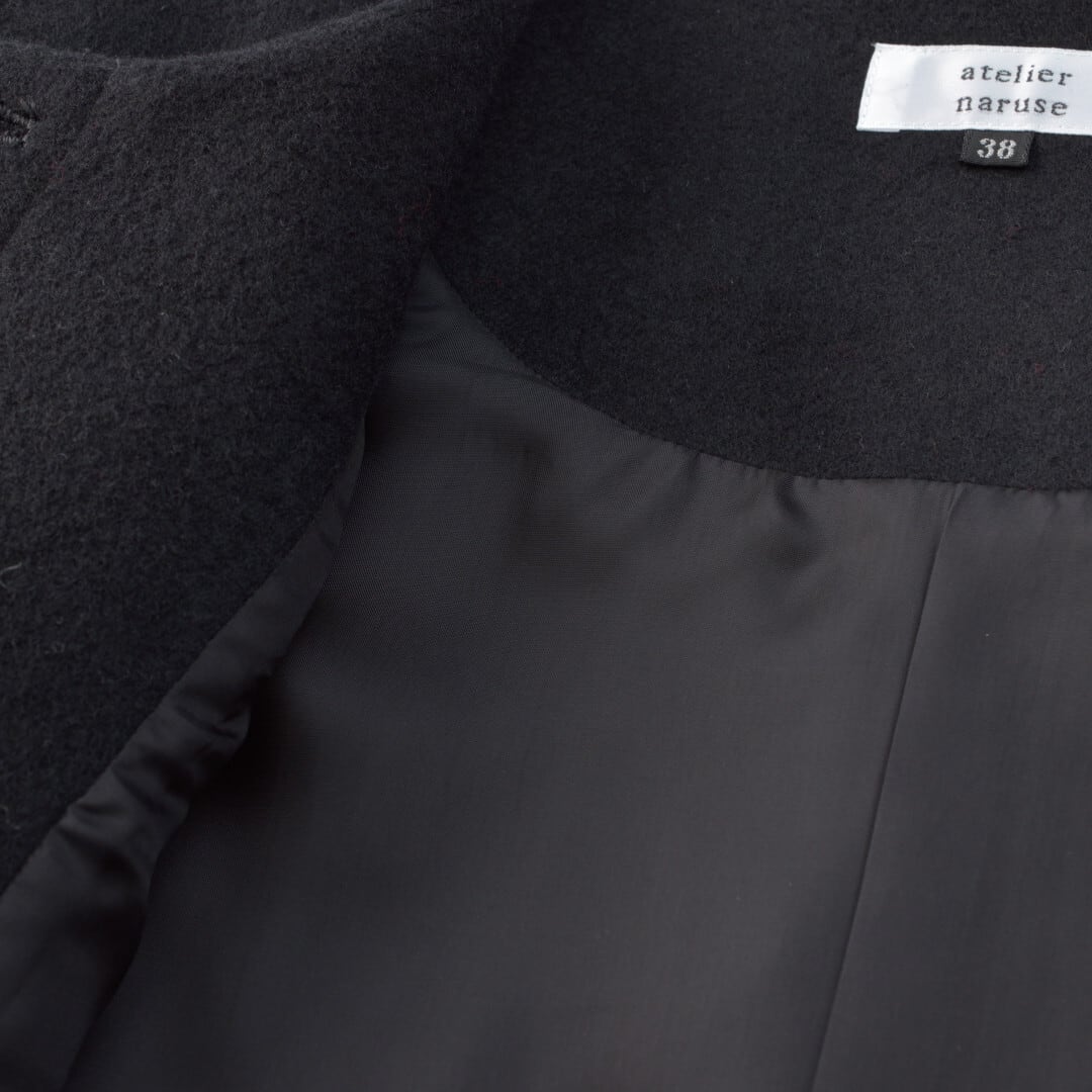 atelier naruse アトリエナルセ ビーバーウールノーカラージャケット