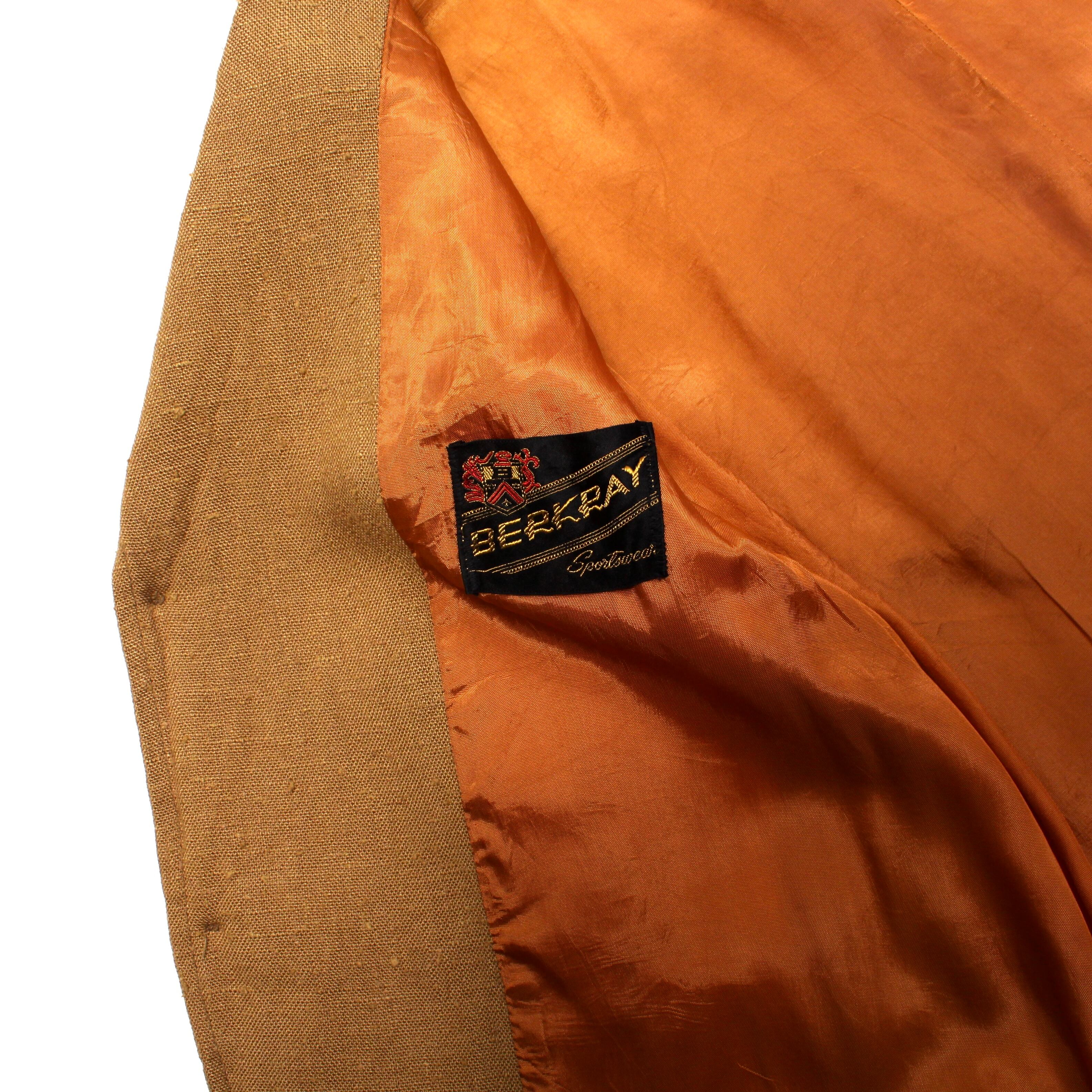 0404. 1950's berkray nassau jacket マスタードイエロー 絣ネップ