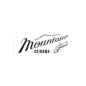 Mountain オリジナルロゴ ステッカー 150✖️60 ホワイト