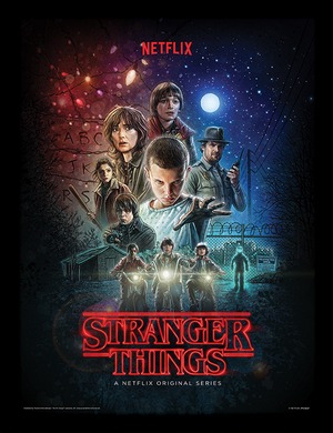 ストレンジャーシングス　高級フレーム付きミニポスター　Stranger Things (One Sheet) PFP12366