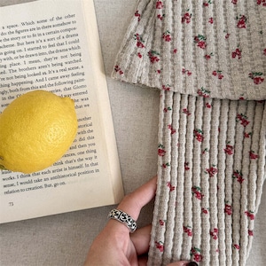 夏花柄レイヤード風ボトムス