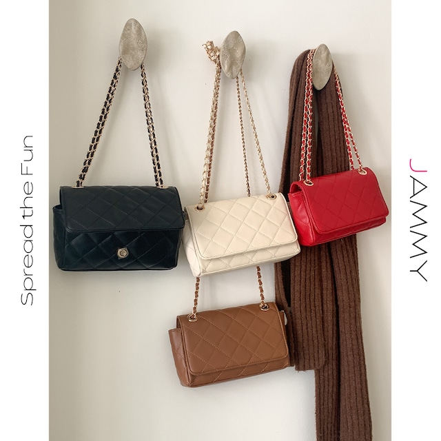 quilted stitch chain shoulder bag J00154