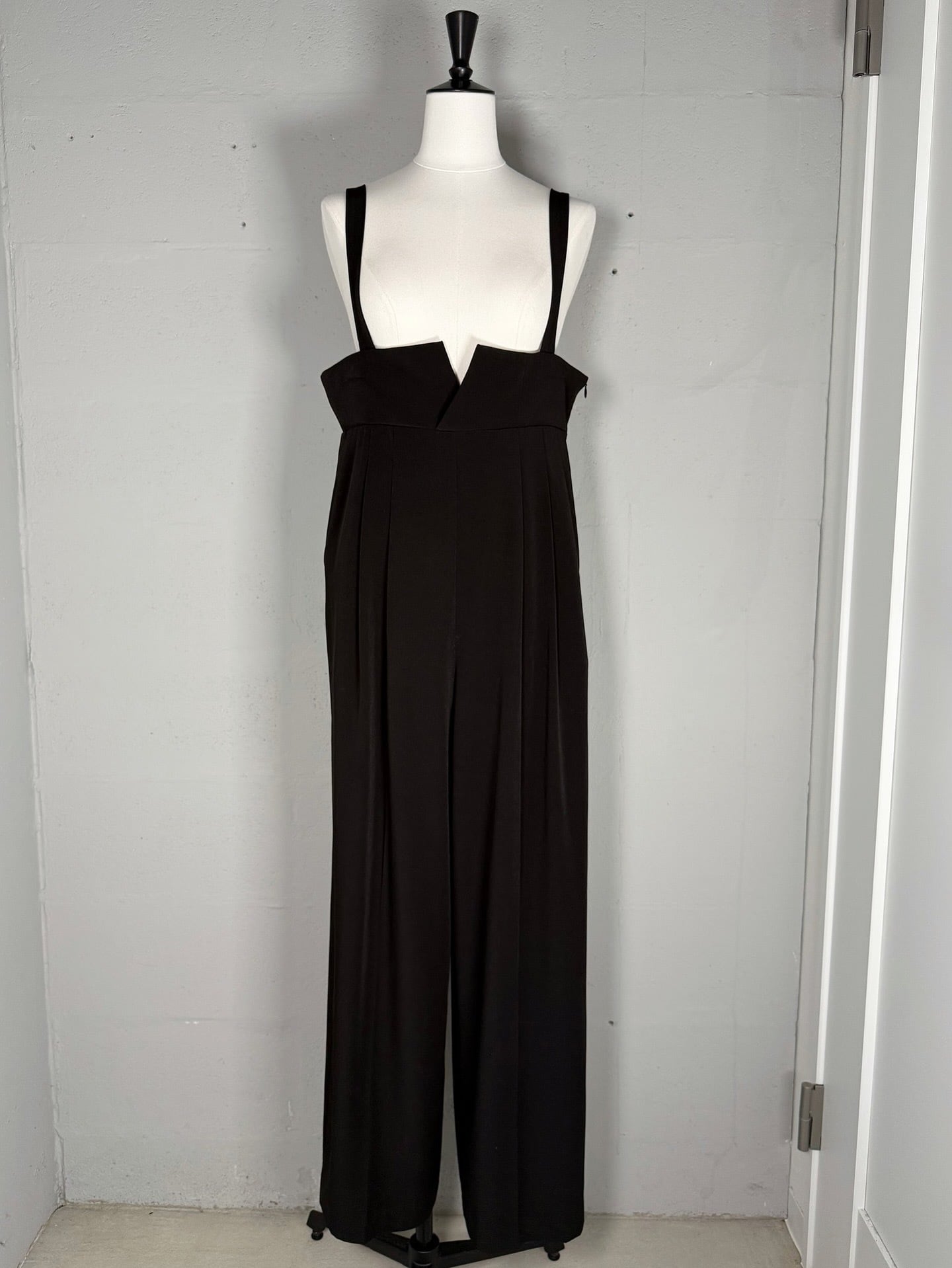 ハイウエストサロペット【white/black】 | rimir