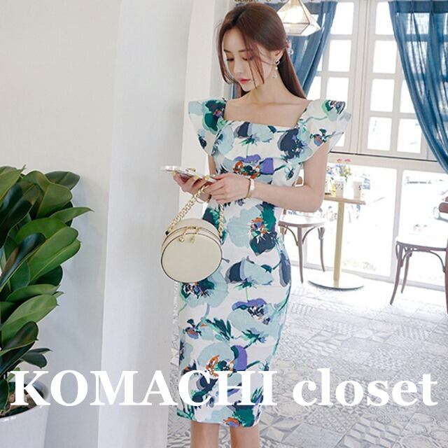 【送料無料】 フラワープリントドレス 花柄プリントドレス オフショルダー ワンピース ノースリーブ 膝丈 フリル 花柄 ハイウエスト スリム 細身 韓国 レディース かわいい 可愛い 大人可愛い 大人女子 きれいめ カジュアル 大人 気品 上品 おしゃれ お洒落 こなれ感 きちんと 大人女子 セクシー エレガント フェミニン S M L XL グリーン 夏 オルチャン 20代 30代 40代 お呼ばれ パーティー イベント 女子会 デート レストラン コーデ トレンド 脚長 美脚